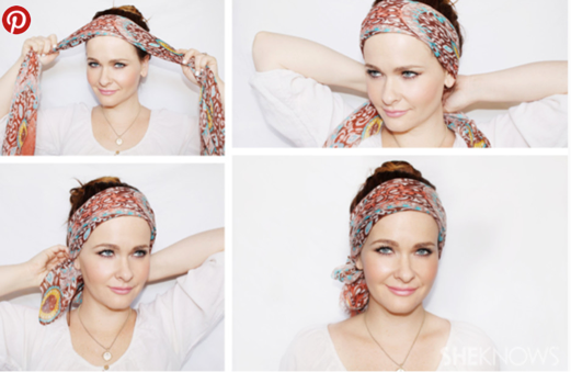 Ways to tie a hot sale scarf on your head