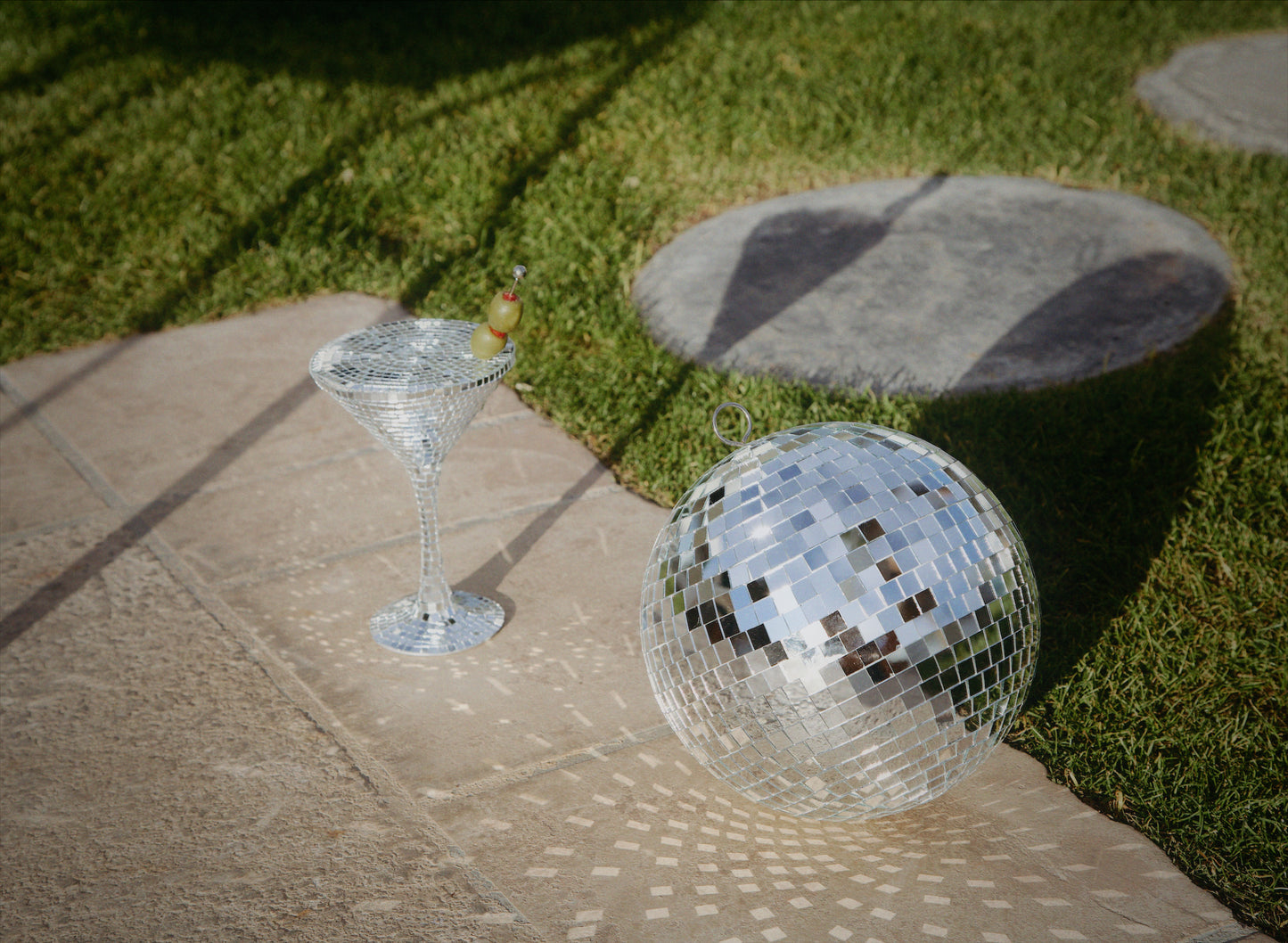 discoball martini disco glass