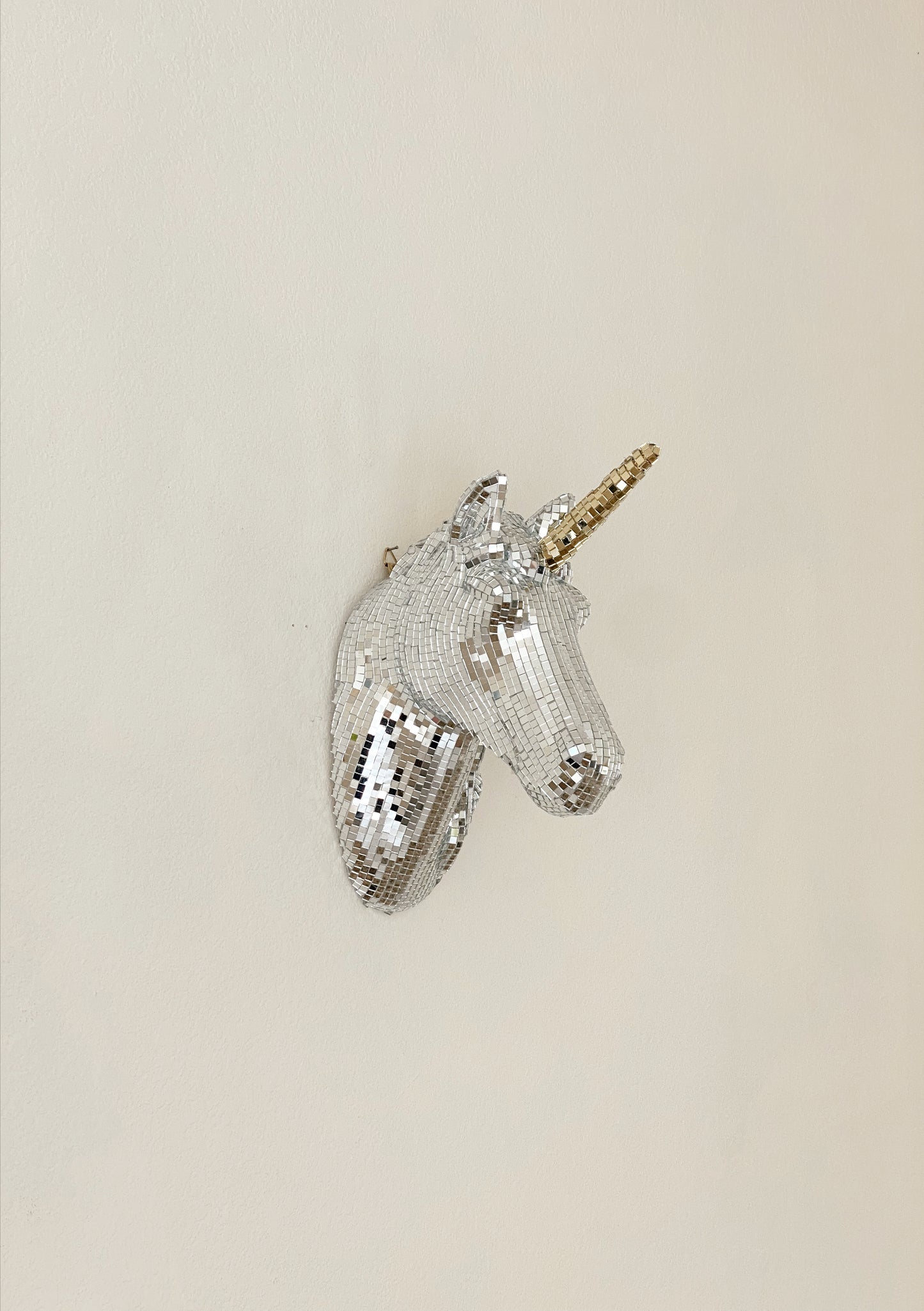 disco unicorn wall mount