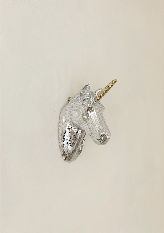 disco unicorn wall mount
