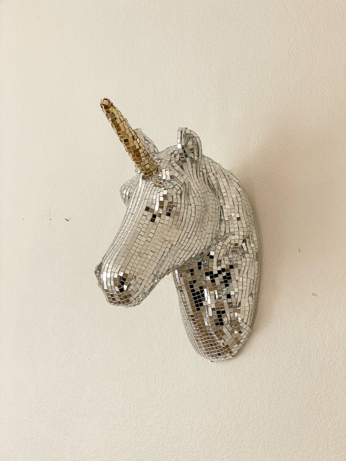 disco unicorn wall mount
