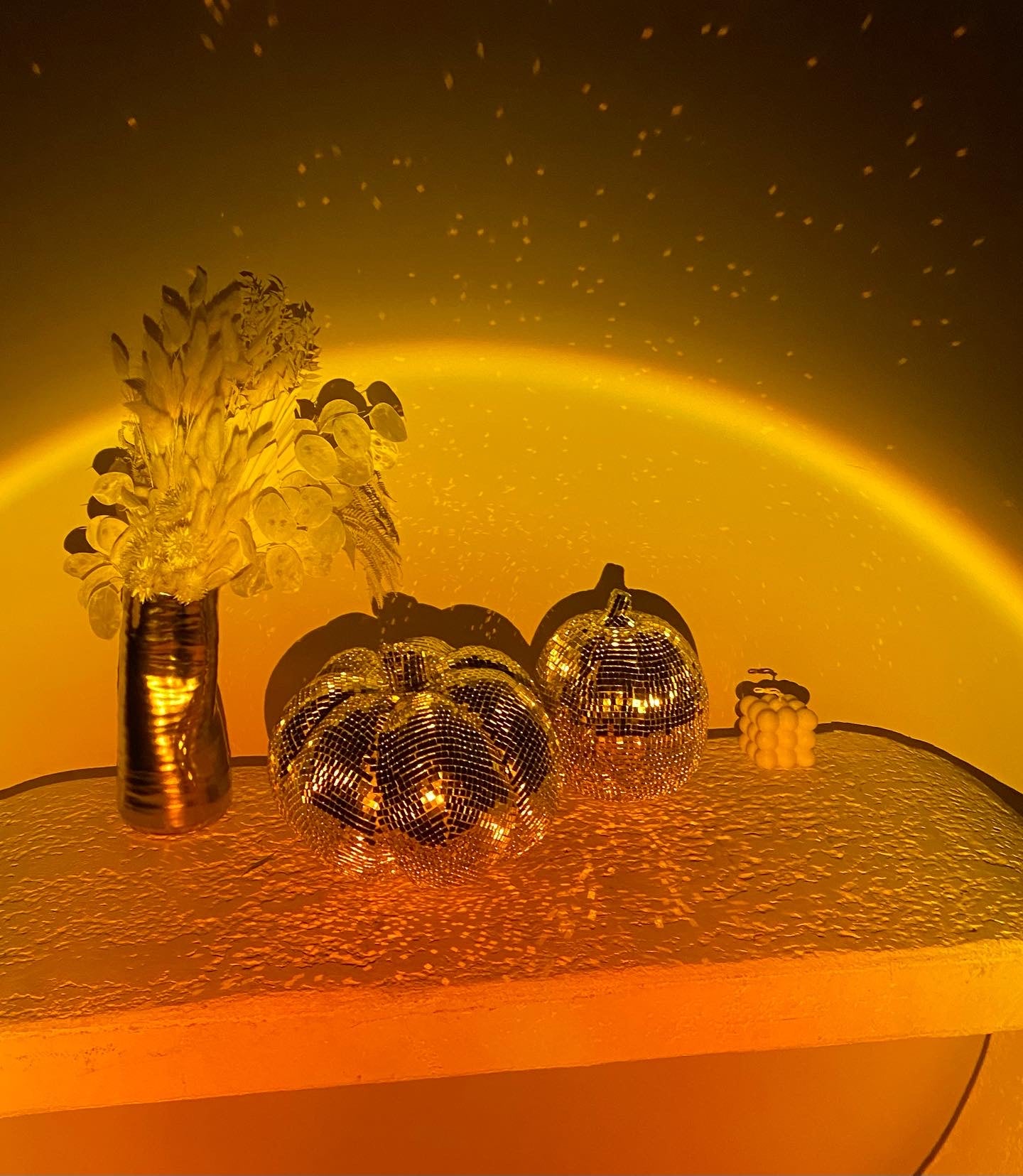 disco pumpkin fall decor