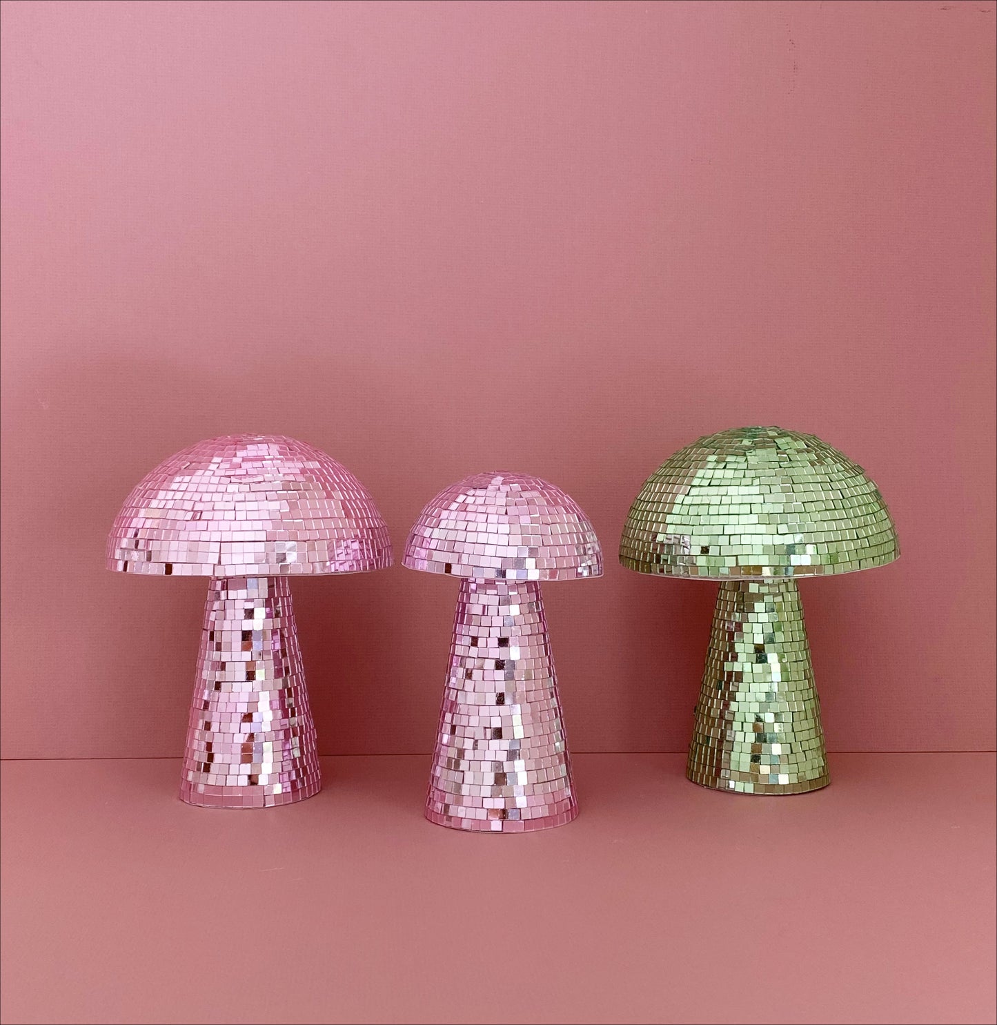 pink disco mushroom disco ball ✨