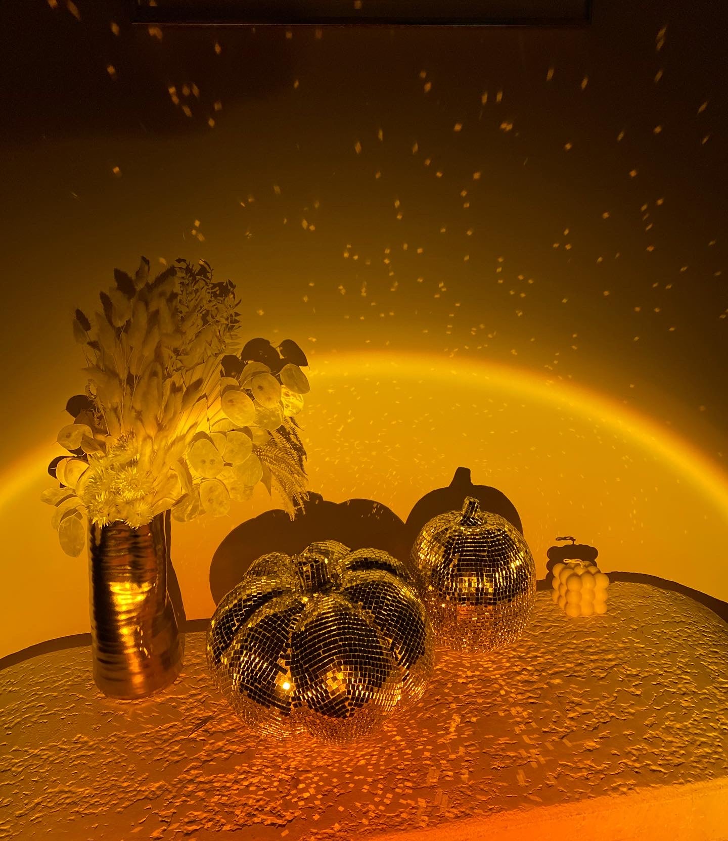 disco pumpkin fall decor