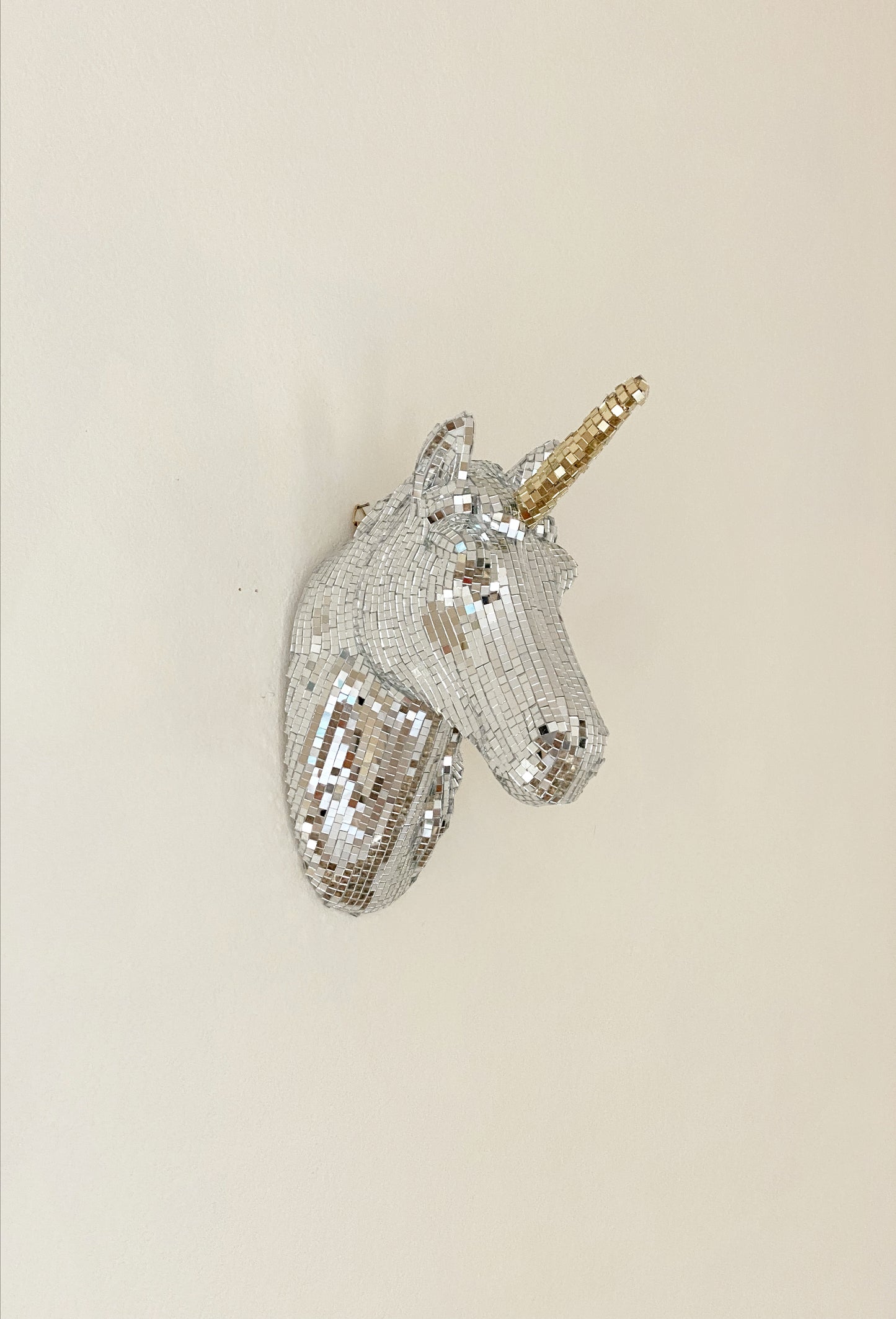 disco unicorn wall mount