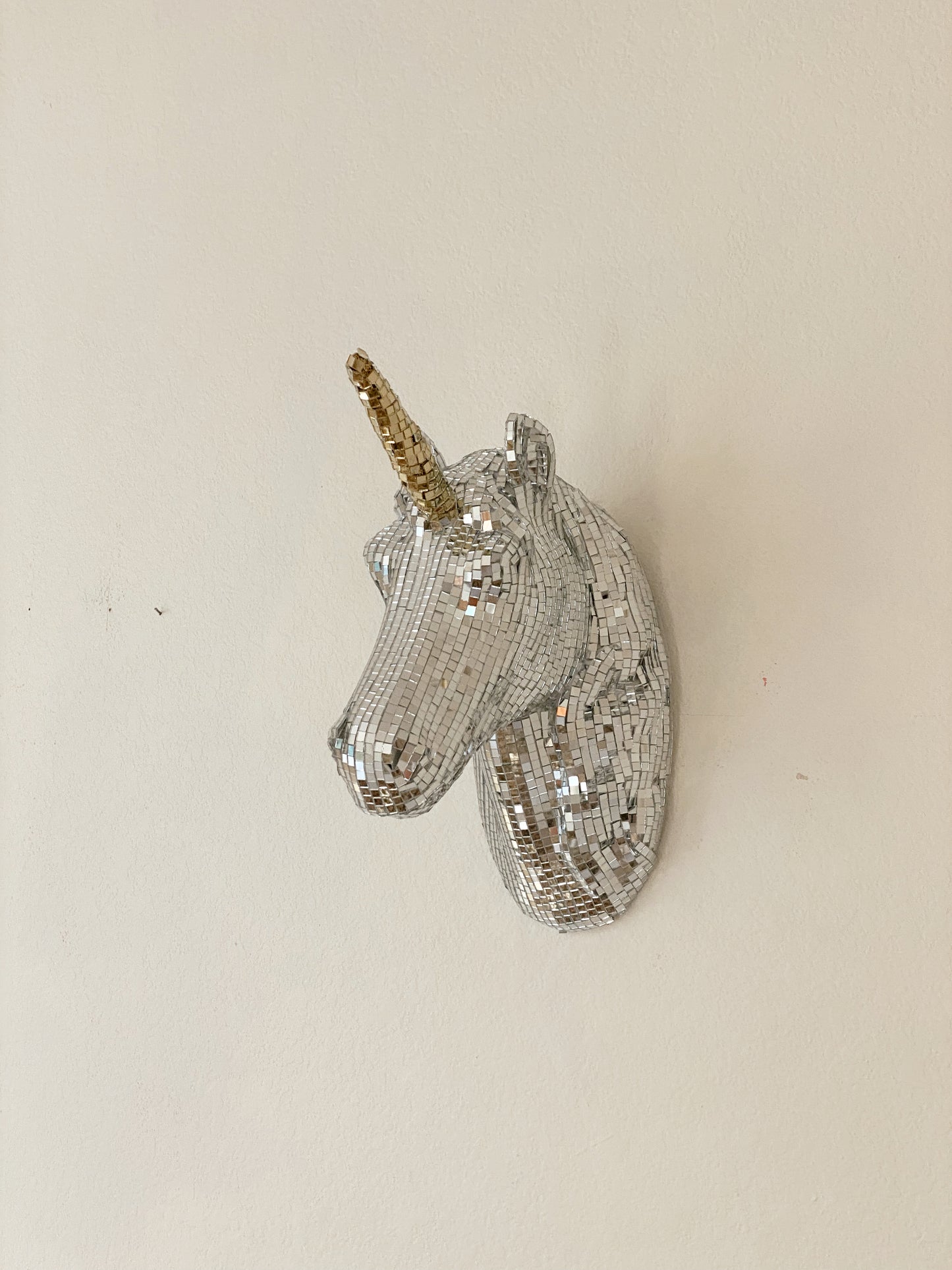 disco unicorn wall mount