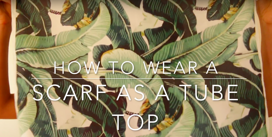 How To Wear A Square Silk Scarf As A Top In 20 Seconds